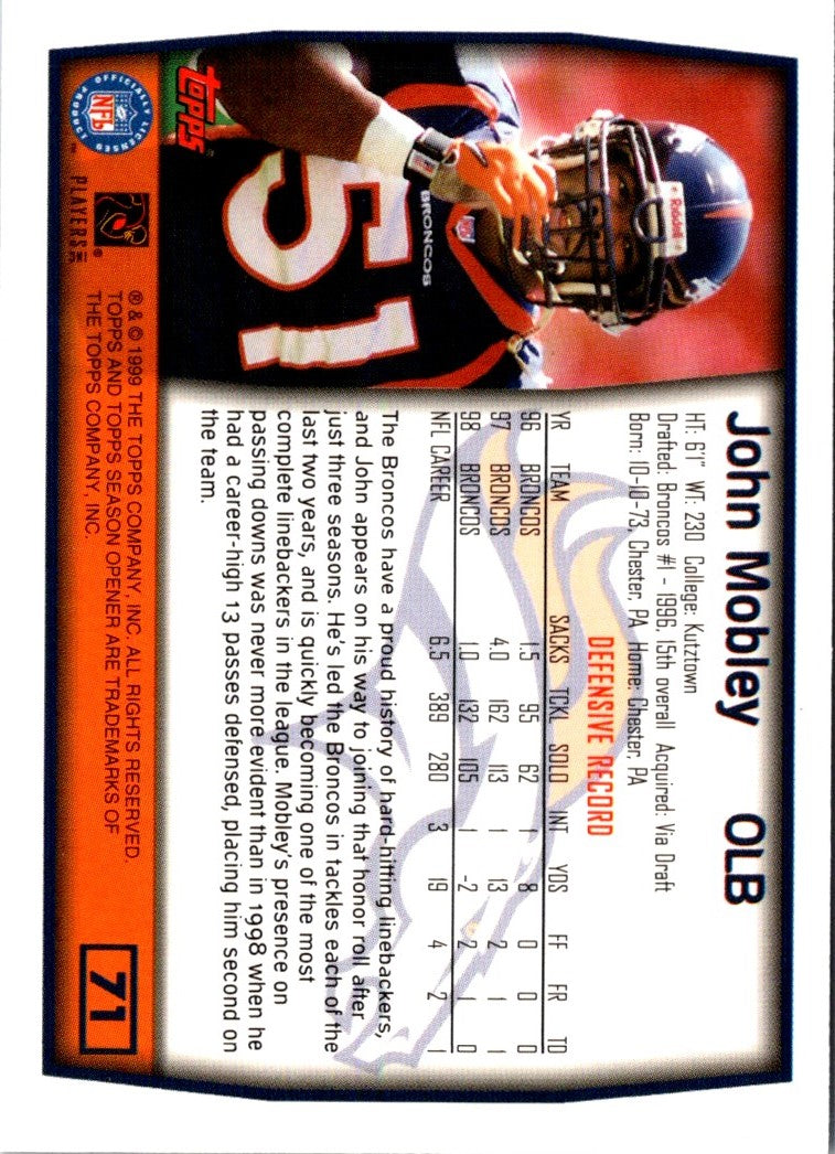 1999 Topps Season Opener John Mobley