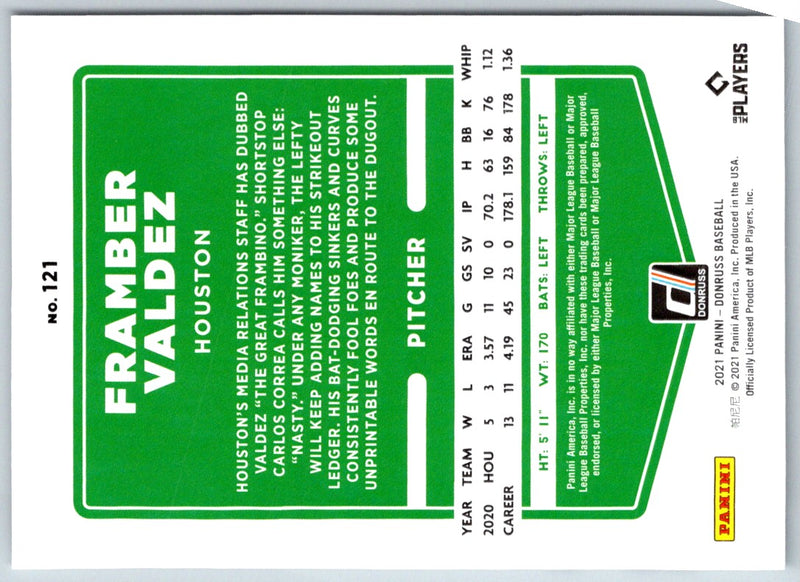 2021 Donruss Framber Valdez