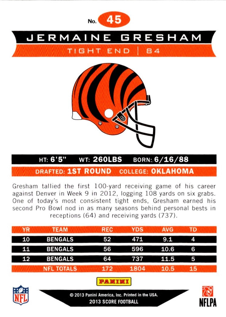 2013 Score Jermaine Gresham