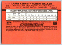 1990 Donruss Larry Walker 1 #578