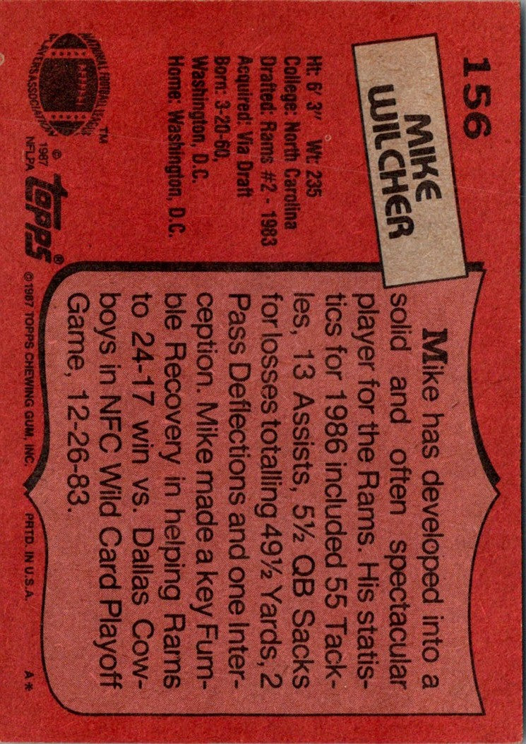 1987 Topps Mike Wilcher