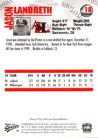 2000 Multi-Ad Hickory Crawdads Update Jason Landreth #18