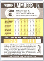 1990 Fleer Bill Laimbeer #58