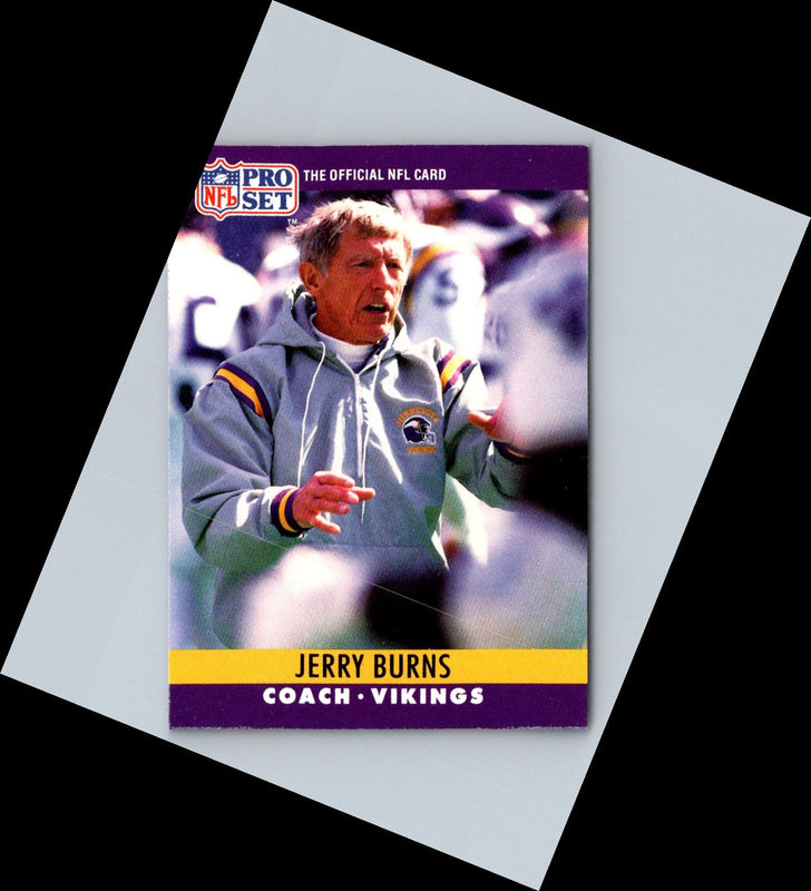 1990 Pro Set Jerry Burns #200