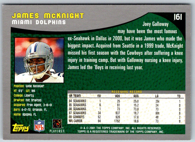 2001 Topps James McKnight