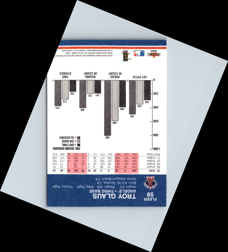 2002 Fleer Platinum Troy Glaus