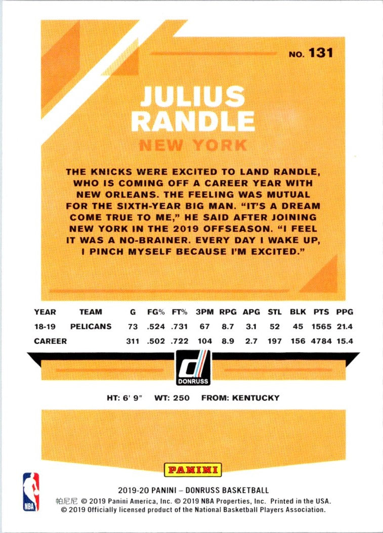 2019 Donruss Julius Randle