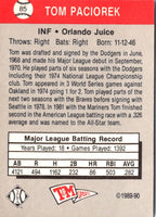 1989 T&M Senior League Tom Paciorek #85