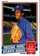 1985 Topps Hostess Atlanta Braves Pascual Perez