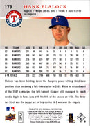 2008 Upper Deck First Edition Hank Blalock