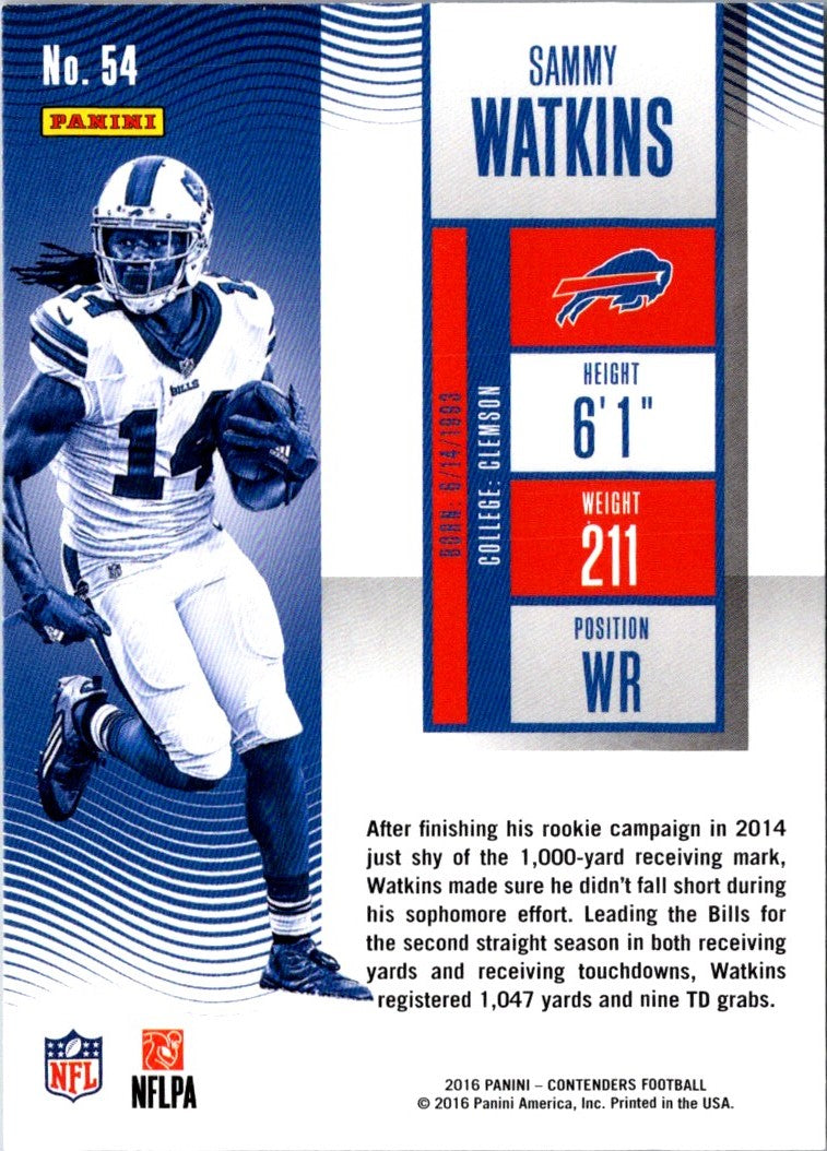 2016 Panini Contenders Sammy Watkins