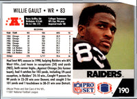 1991 Pro Set Willie Gault #190