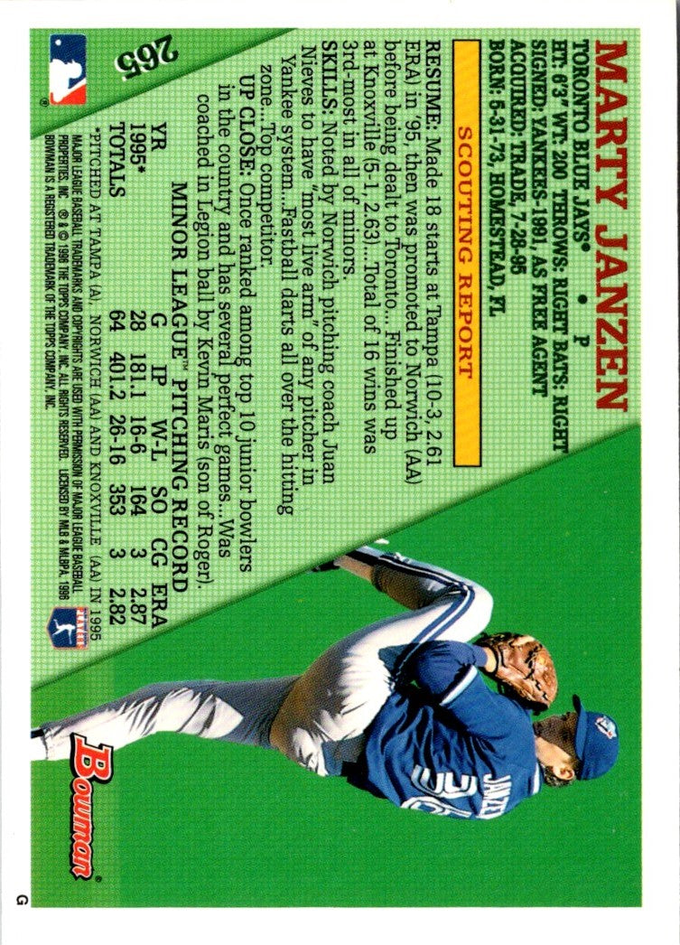 1996 Bowman Marty Janzen