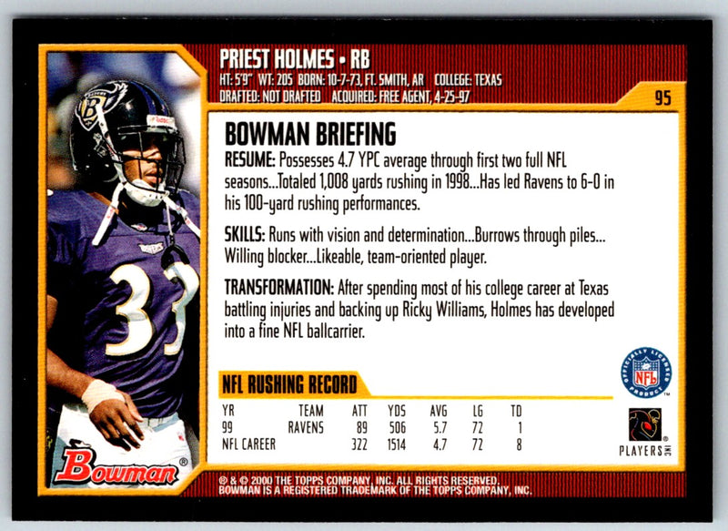 2000 Bowman Priest Holmes