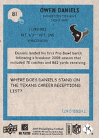 2009 Upper Deck Owen Daniels #81