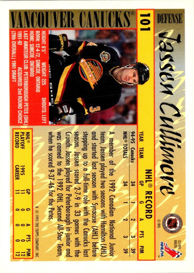 1995 Topps Jassen Cullimore