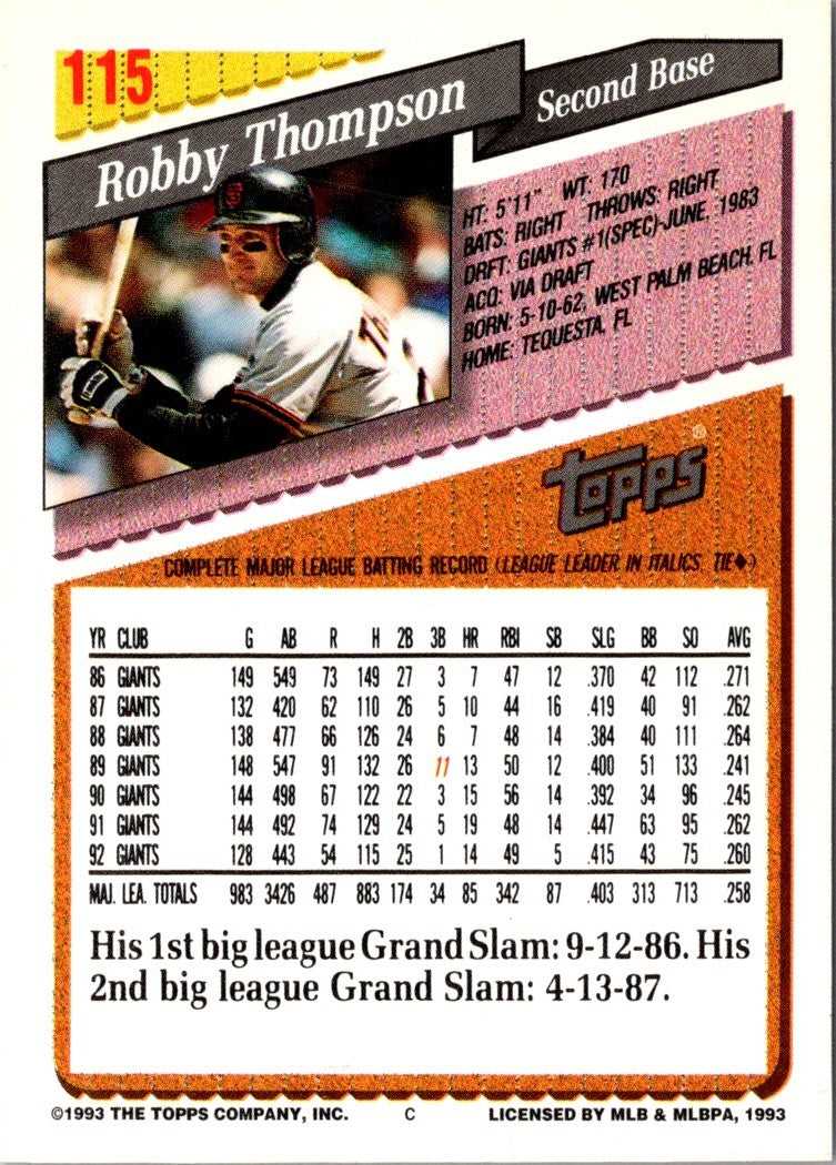 1993 Topps Gold Robby Thompson