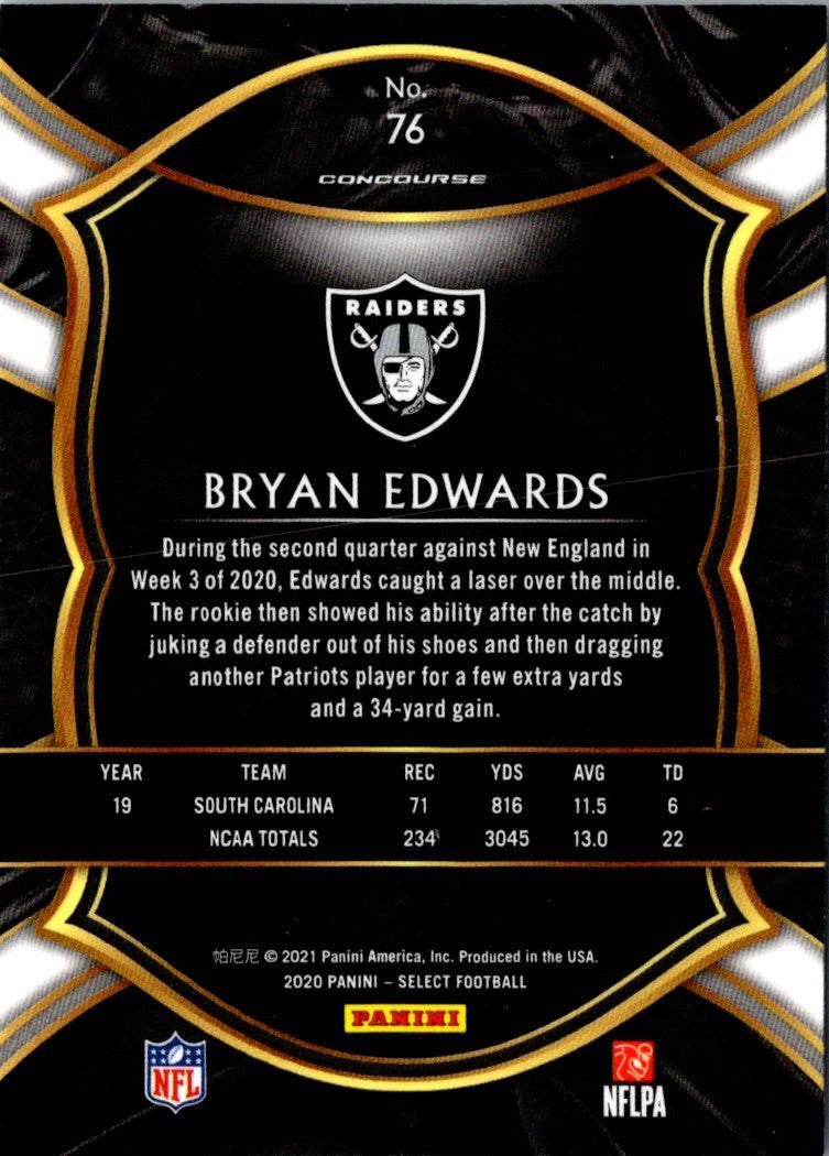 2020 Panini Select Bryan Edwards