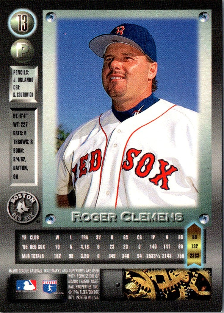 1998 Pacific Invincible Roger Clemens