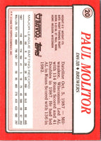 1988 Topps Revco League Leaders Paul Molitor #20