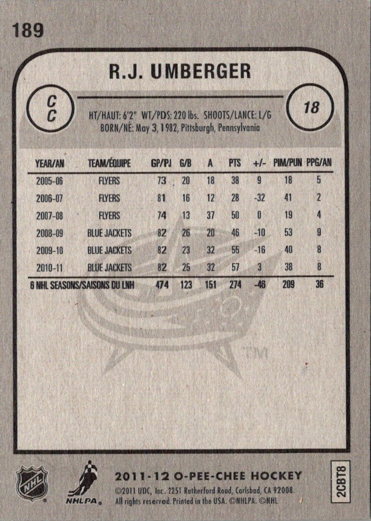 2011 O-Pee-Chee R.J. Umberger