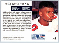 1991 Proset World League Willie Bouyer #45