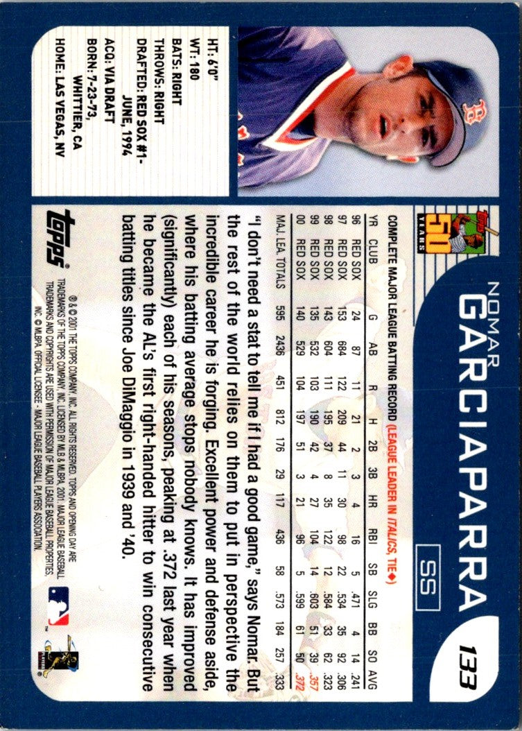 2001 Topps Opening Day Nomar Garciaparra