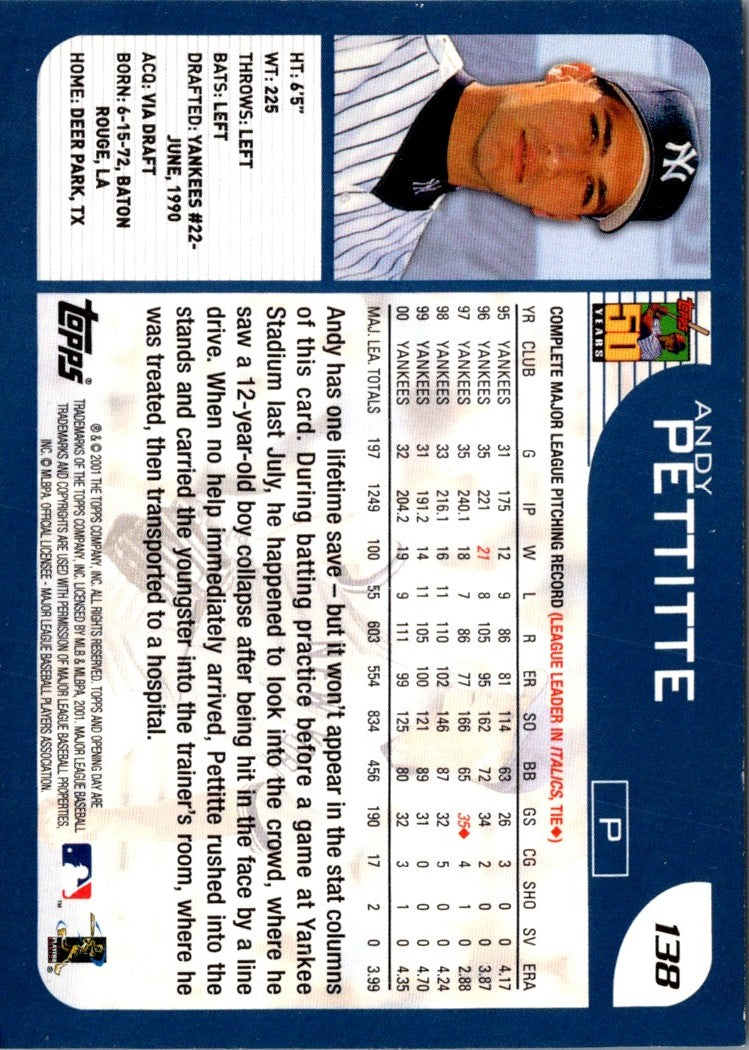 1999 Topps Stars Andy Pettitte