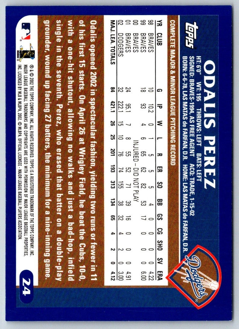 2003 Topps Odalis Perez