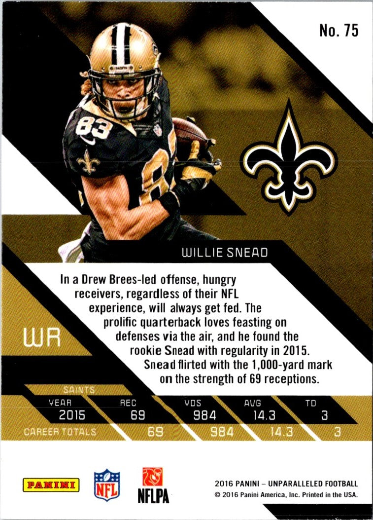 2016 Panini Unparalleled Willie Snead