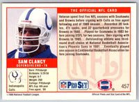 1989 NFL Proset Sam Clancy #457