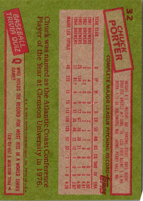 1985 Topps Chuck Porter #32