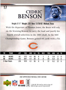 2007 Upper Deck First Edition Cedric Benson