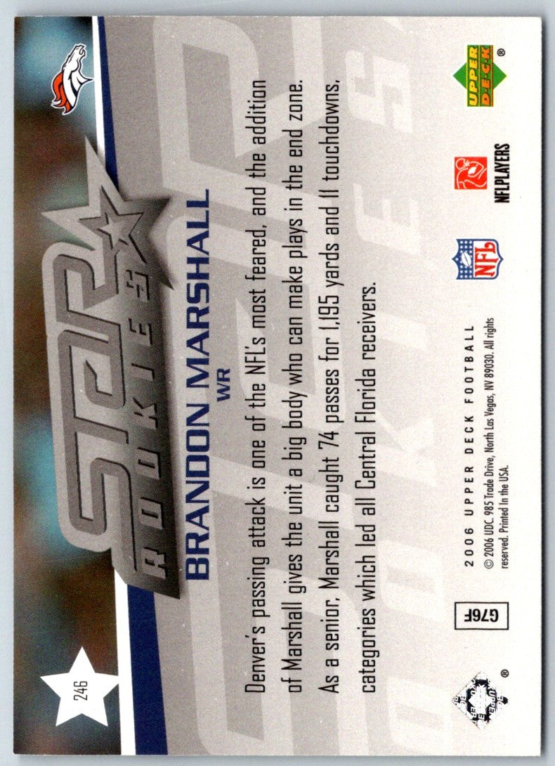 2006 Upper Deck Brandon Marshall