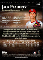 2019 Stadium Club Jack Flaherty #211
