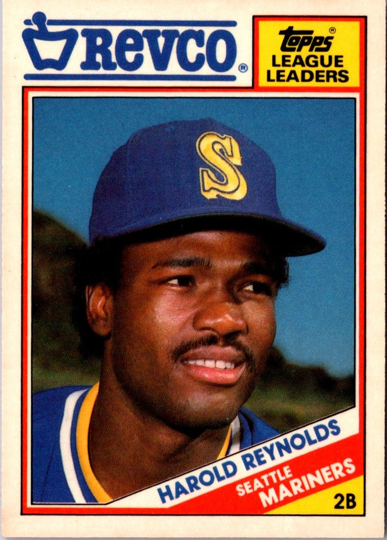 1988 Topps Revco League Leaders Harold Reynolds