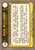 1981 Fleer Dick Williams #149