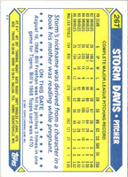 1987 Topps Traded Storm Davis #26T