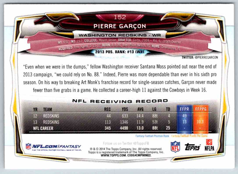 2014 Topps Pierre Garcon