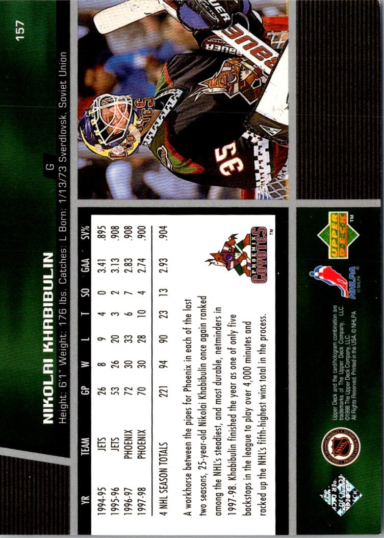 1998 Upper Deck Nikolai Khabibulin