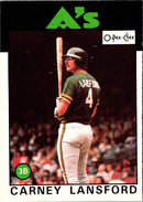 1986 O-Pee-Chee Carney Lansford