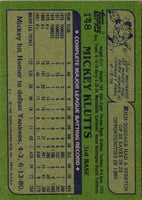 1982 Topps Mickey Klutts #148