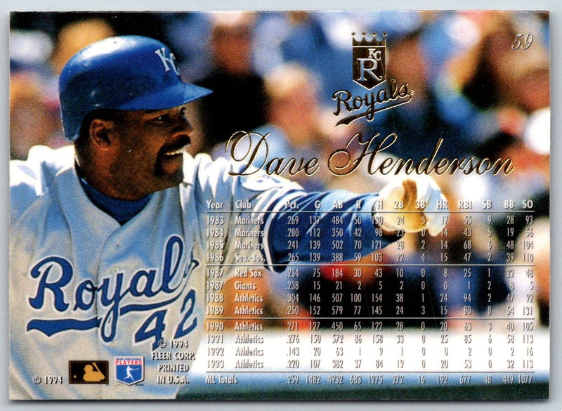 1994 Flair Dave Henderson