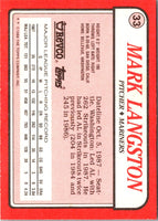 1988 Topps Revco League Leaders Mark Langston #33