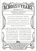 2013 Topps Allen & Ginter Across the Years Justin Upton