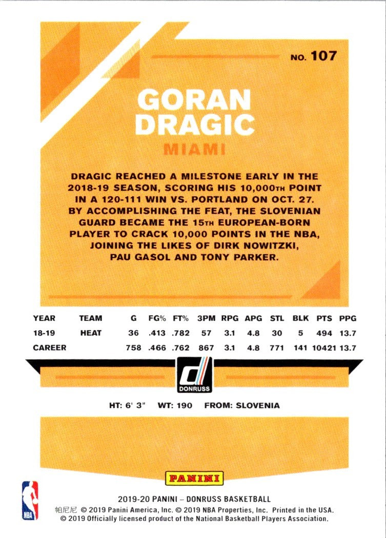 2019 Donruss Goran Dragic