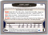 2013 Bowman Corey Hart #115