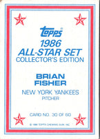1986 Topps Glossy Send-Ins Brian Fisher #30