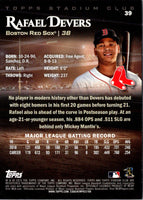 2019 Stadium Club Rafael Devers #39