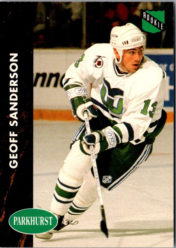 1991 Parkhurst Geoff Sanderson #57 Rookie